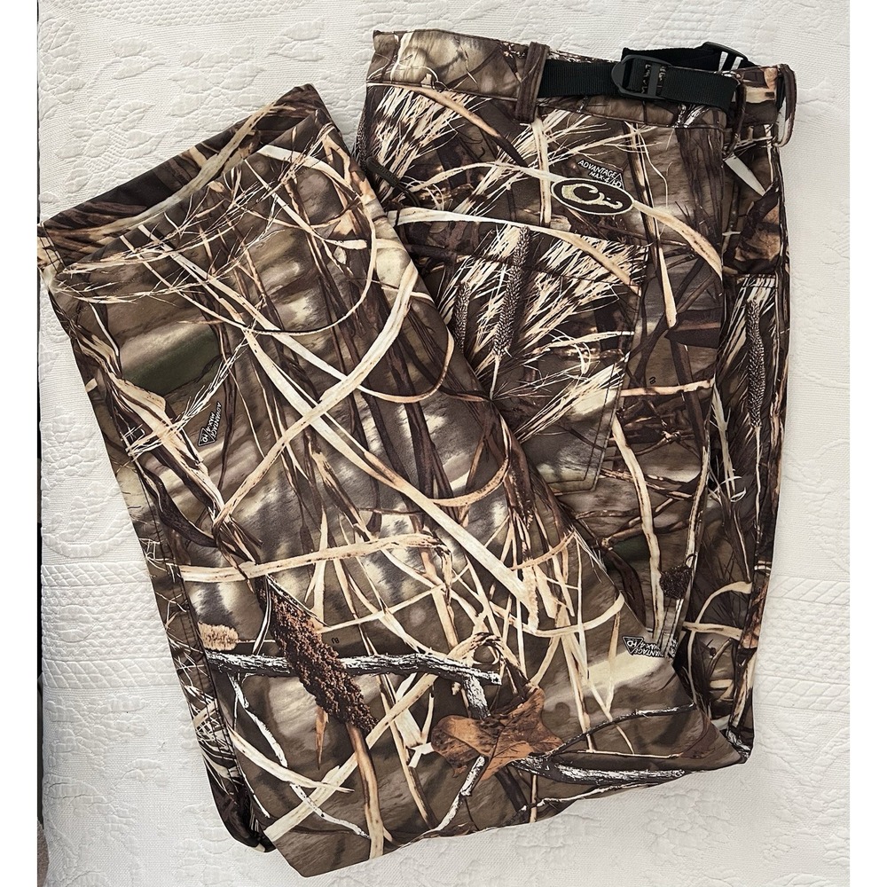 Drake Waterfowl Advantage Max-4 HD Camo Men Fleece Lined Hunting Pants 42x26.75"